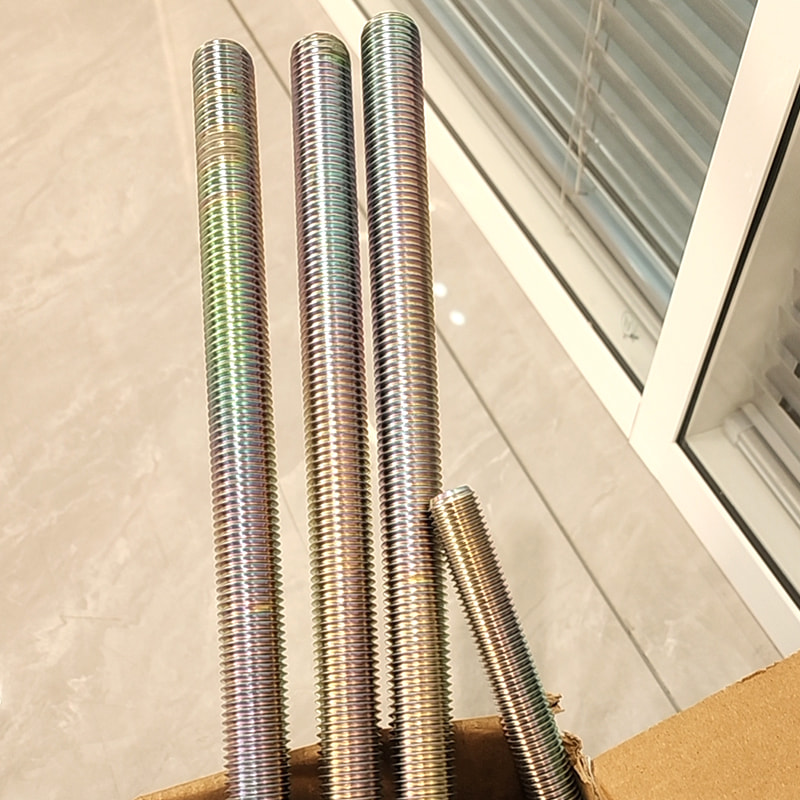 M16*300 szénacél, 8.8 PTFE, kék bevonatú teljesen menetes csapok